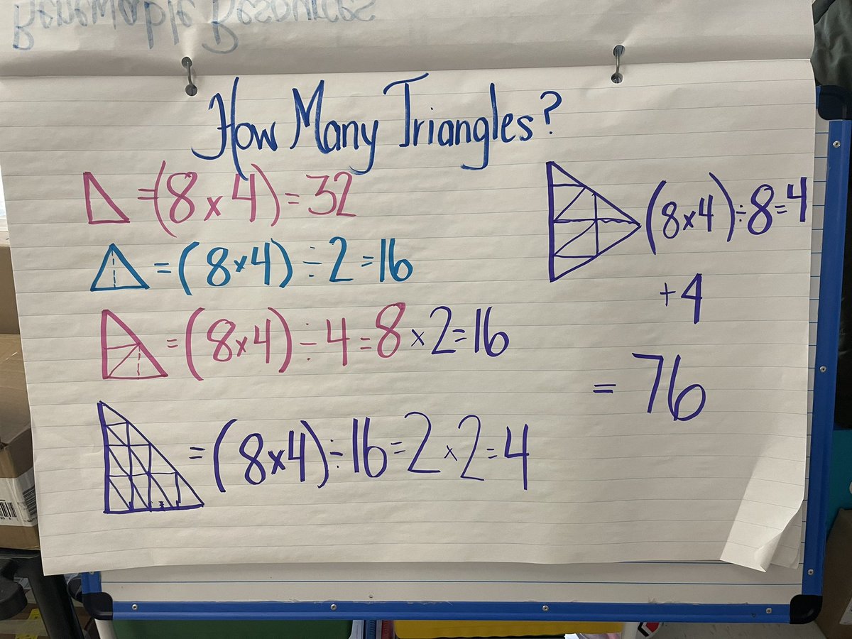 CindyZaf's tweet photo. Our solution…still not totally agreeing…but thank you @DP_math for the #mathstrat to help us see different triangles!! @SienaDPCDSB @DPCDSBSchools #thinking #mathisfun https://t.co/w18fL0RFIB