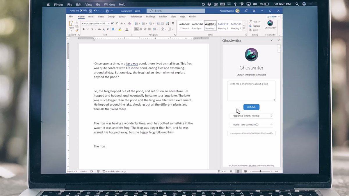 #edtech ChatGPT integrated into Microsoft Word with 'Ghostwriter' add-in geekwire.com/2023/microsoft…