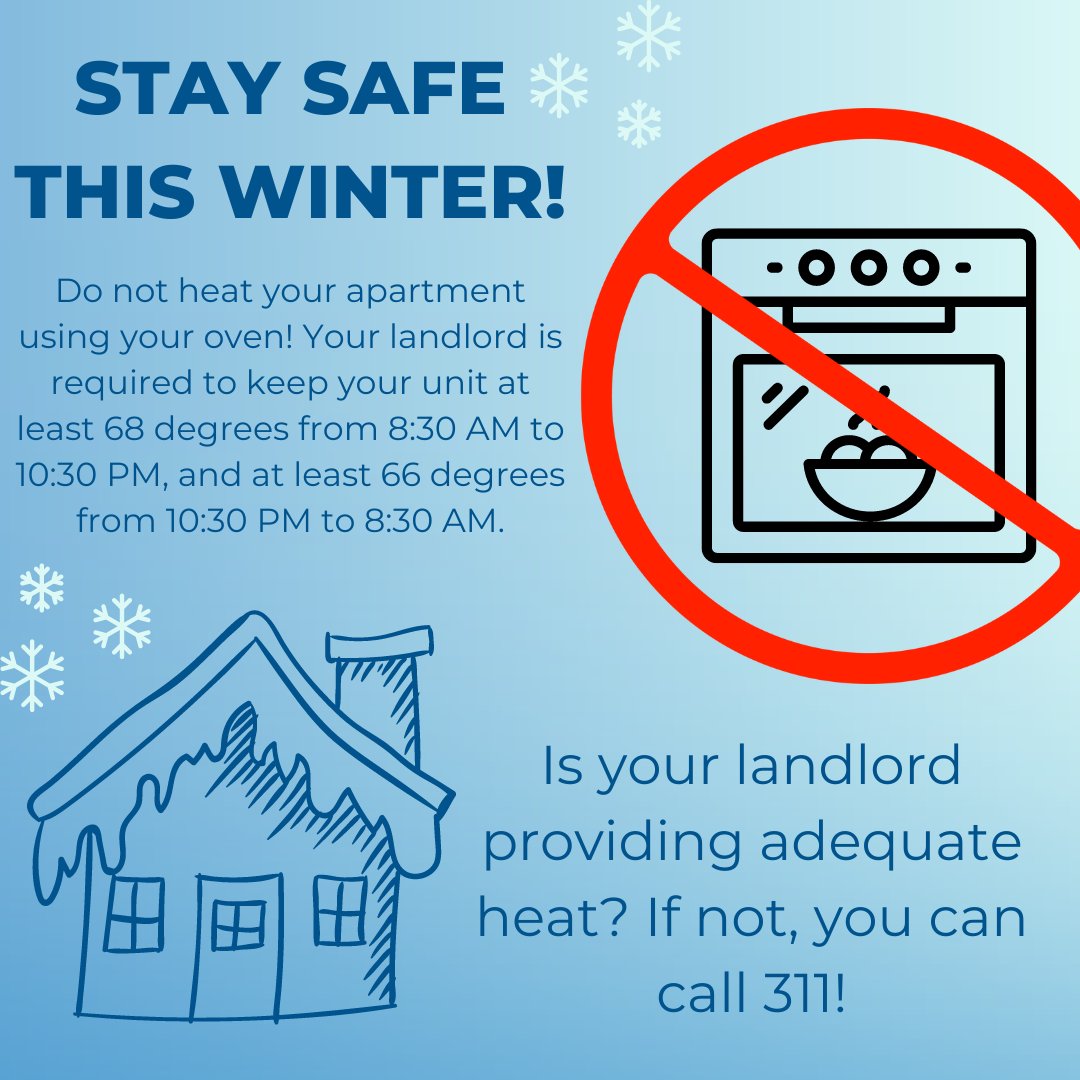 Landlords face fines of up to $500 per day, per violation, for each day they do not supply adequate heat.  If you are a renter and your landlord is not providing adequate heat, or no heat at all, you may file a complaint via CHI 311 website or mobile app or by calling 311.