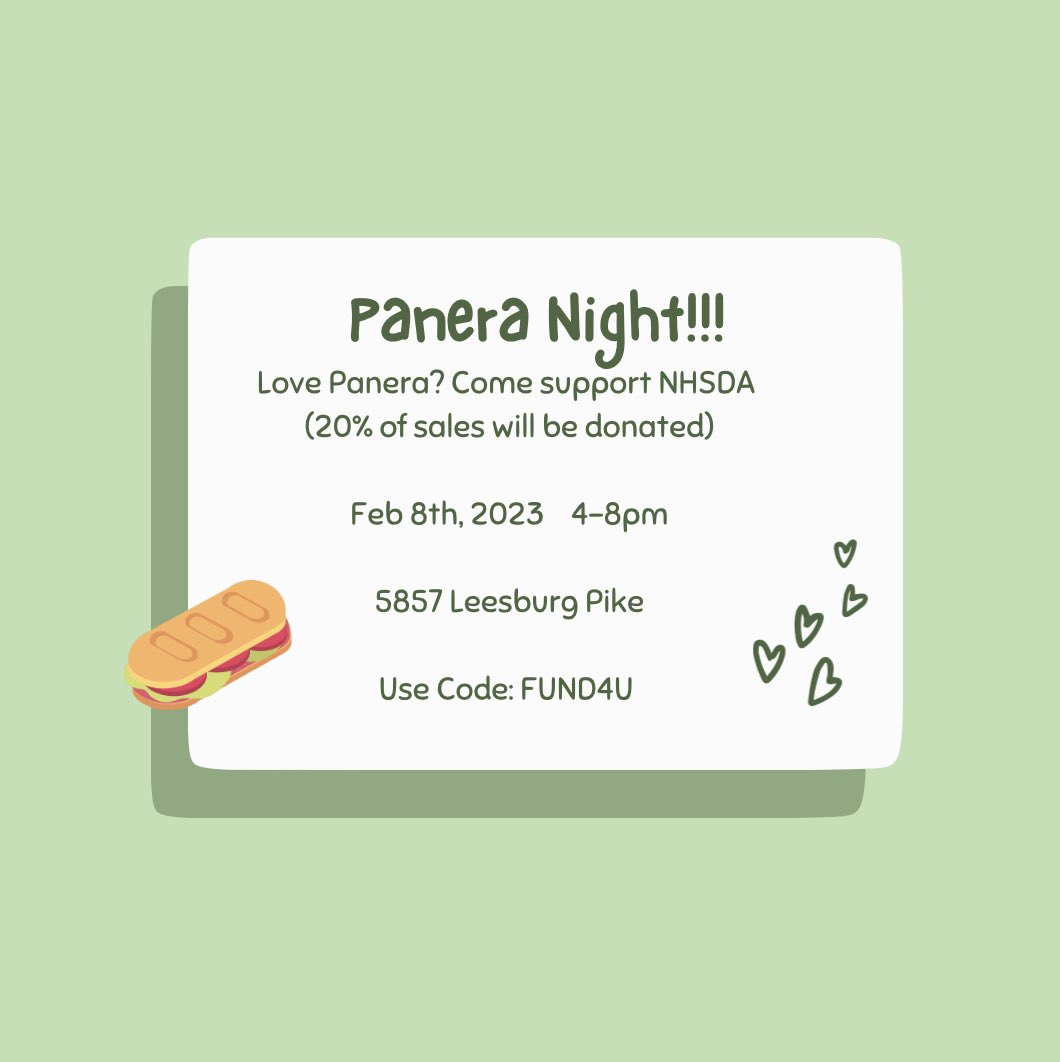 Come hungry!! Panera night Wednesday