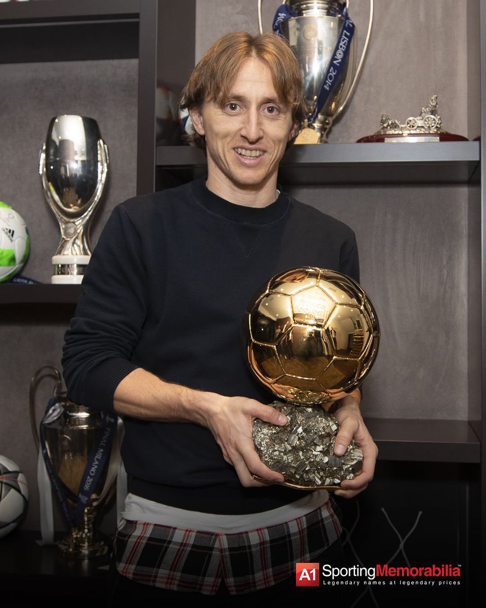 On this day in 2019, we met up with Luka Modric for a private signing session, after which he showed us his Ballon d'Or! . What's your favourite moment from Modric's incredible career? . . #A1SportingMemorabilia #Modric #RealMadrid #Tottenham #Spurs
