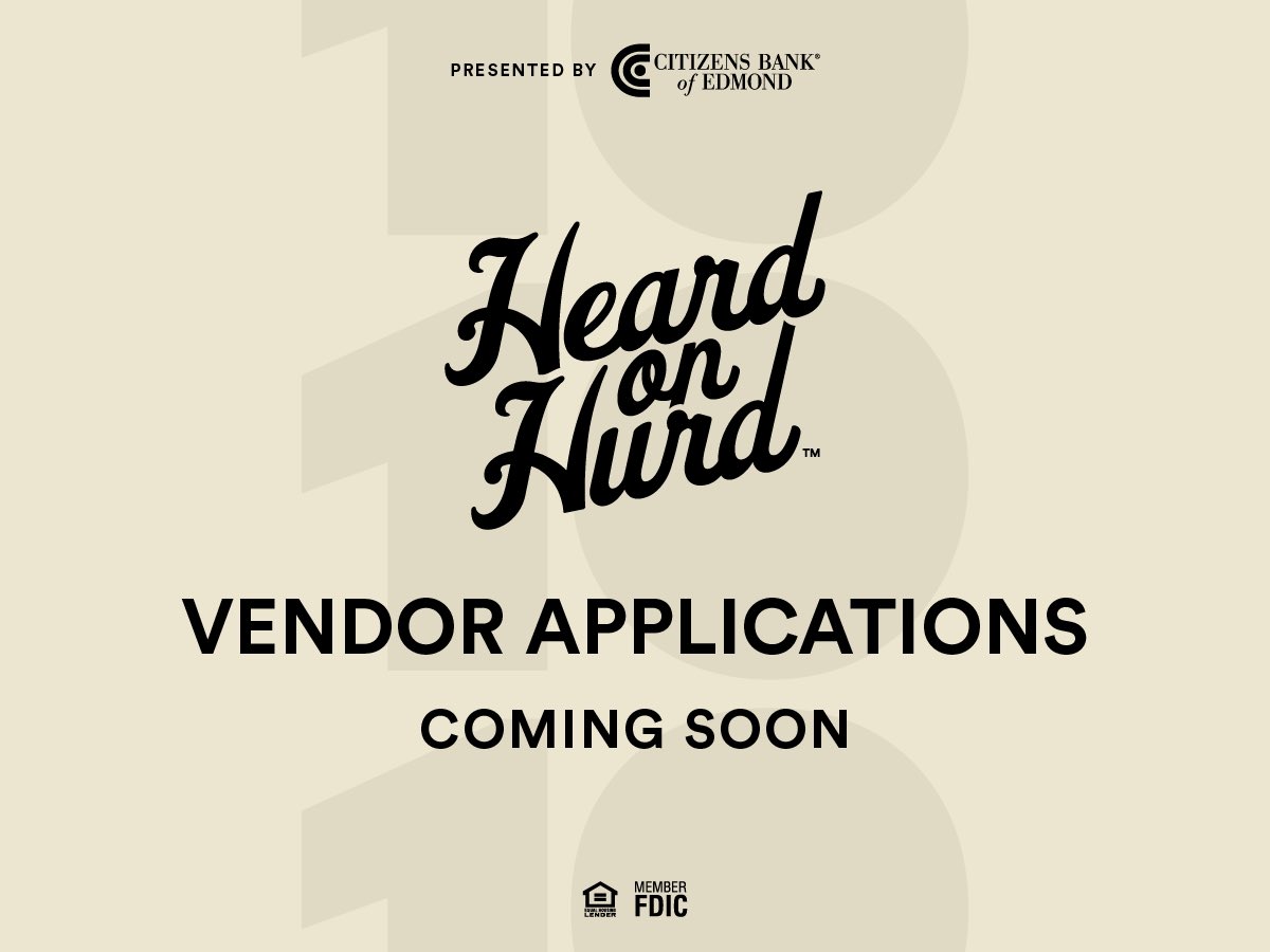 CBE's Heard on Hurd (@heardonhurd) on Twitter photo It’s almost that time! Vendors, be on the lookout for an announcement when applications are open. We can’t wait to see yall again soon! #JoinTheHurd #DowntownEdmond
Presented By: <a href="/CitizensEdmond/">Citizens Bank</a> It’s almost that time! Vendors, be on the lookout for an announcement when applications are open. We can’t wait to see yall again soon! #JoinTheHurd #DowntownEdmond
Presented By: <a href="/CitizensEdmond/">Citizens Bank</a>