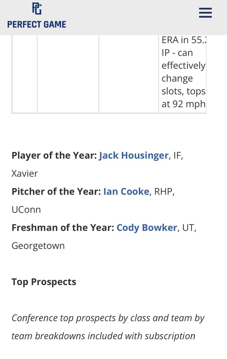 Georgetown Baseball (@gtownbaseball) on Twitter photo Our guy <a href="/BowkerCody/">Cody Bowker</a> also was tabbed as Preseason Freshman of the Year by <a href="/PerfectGameUSA/">Perfect Game USA</a> Congrats Cody‼️
#HoyaSaxa | #Team153 Our guy <a href="/BowkerCody/">Cody Bowker</a> also was tabbed as Preseason Freshman of the Year by <a href="/PerfectGameUSA/">Perfect Game USA</a> Congrats Cody‼️
#HoyaSaxa | #Team153