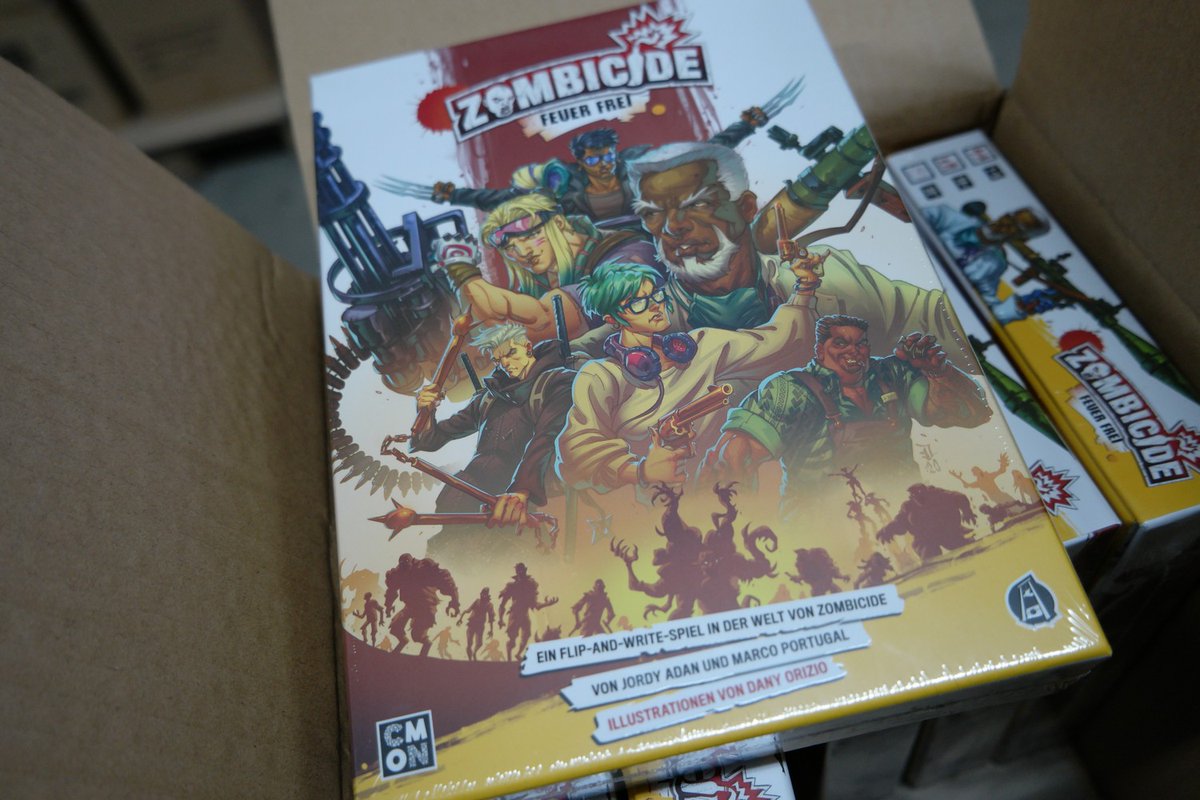 SpieleTaxi's tweet photo. Wie angekündigt, sind heute die ersten Exemplare vom #Zombicide Flip'n write eingetroffen. Eure Vorbestellungen haben wir bereits auf den Weg gebracht, ein paar Stück haben wir aber noch verfügbar. Nachschub kommt in den nächsten Tagen.
https://t.co/oN2JYklux3
#CMON #Untote https://t.co/dSPPevnqhV