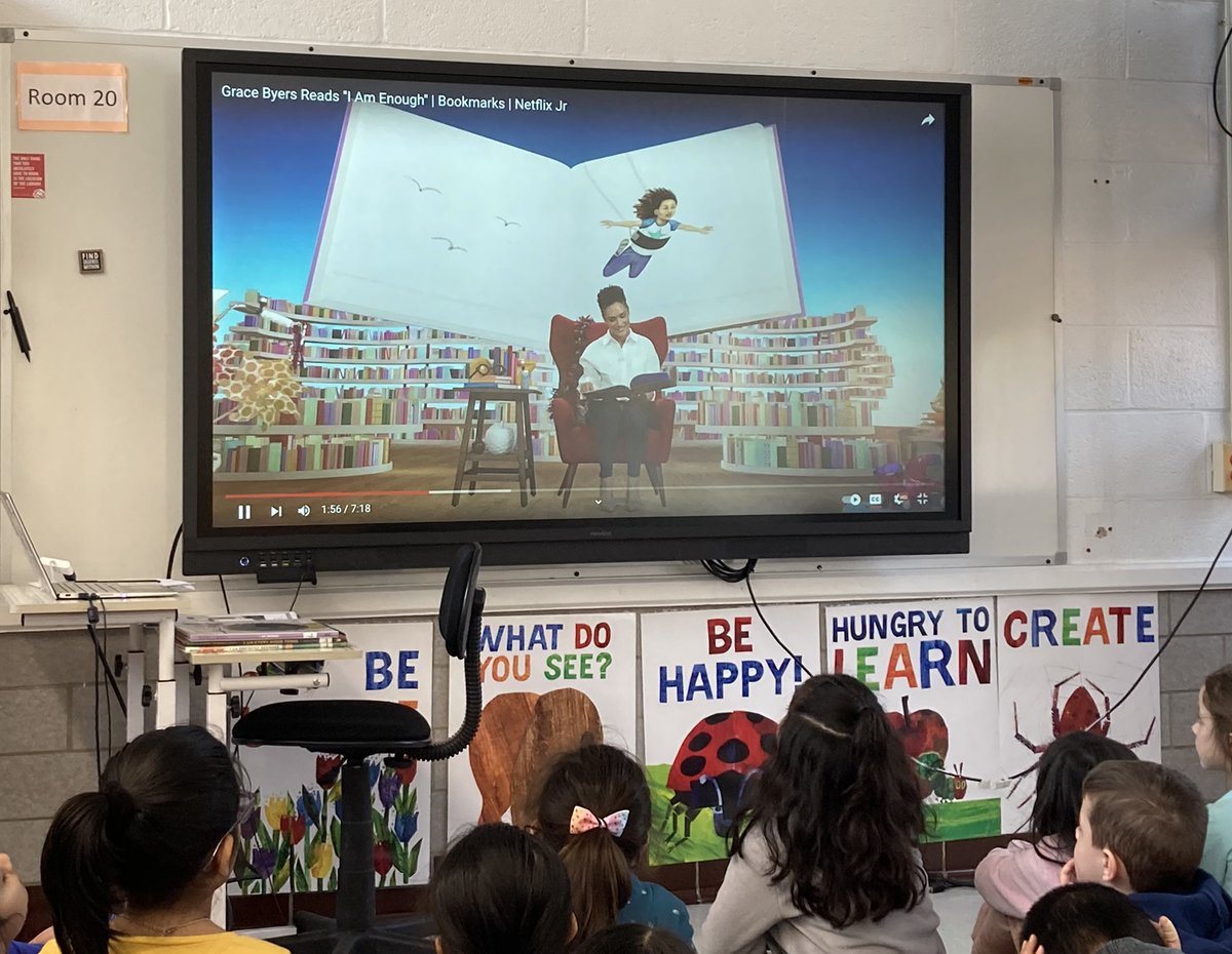 Reading aloud for #SEL and #blackhistorymonth2023 to my first graders #GraceByers #DerrickBarnes @GordonCJamesArt #KaramoBrown #BookmarksNetflix #picturebooks #kidlit #diversebooks