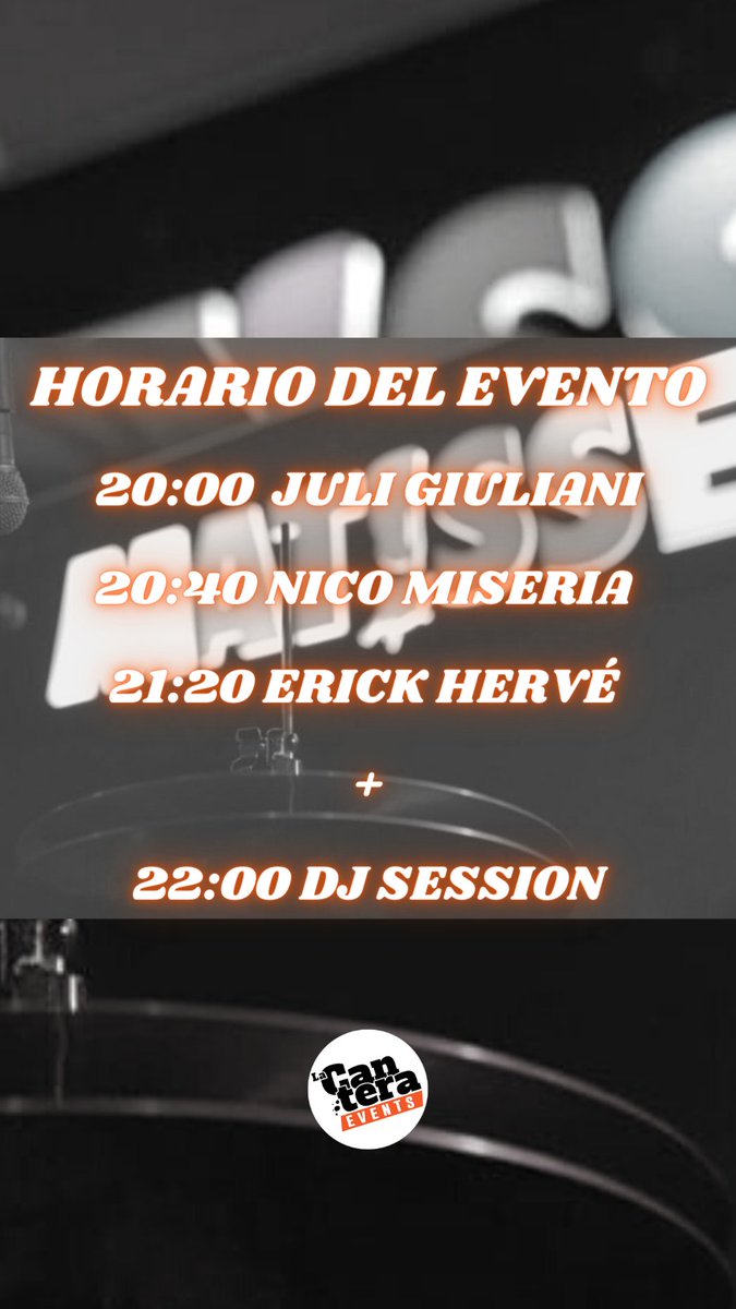 CanteraEvents's tweet photo. NOS VEMOS MAÑANA, SALA MATISSE. https://t.co/9W1KI18uF0