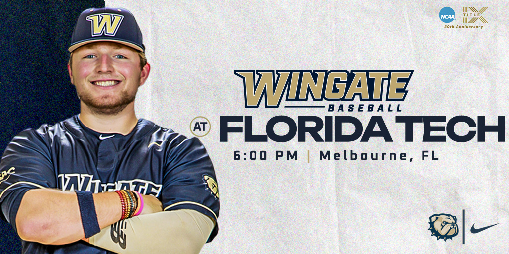 GAMEDAY for <a href="/WingateBaseball/">Wingate Baseball</a> ⚾️!!

🆚 @FT_Athletics
📍 Melbourne, FL
⏰ 6 PM
📽️ bit.ly/2MUubqD
📊 bit.ly/3X3d1t4
📰 bit.ly/GameDay2-2-23

#OneDog #WUBSB