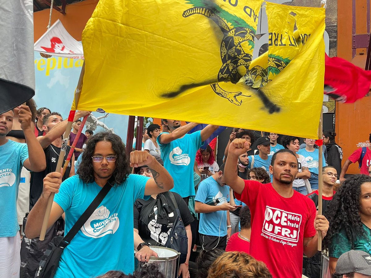 ujr_oficial's tweet photo. A bandeira de NEONAZISTA fica melhor assim: rasgada e de ponta cabeça! ❤️🔥 https://t.co/ZTPUmvOuWu