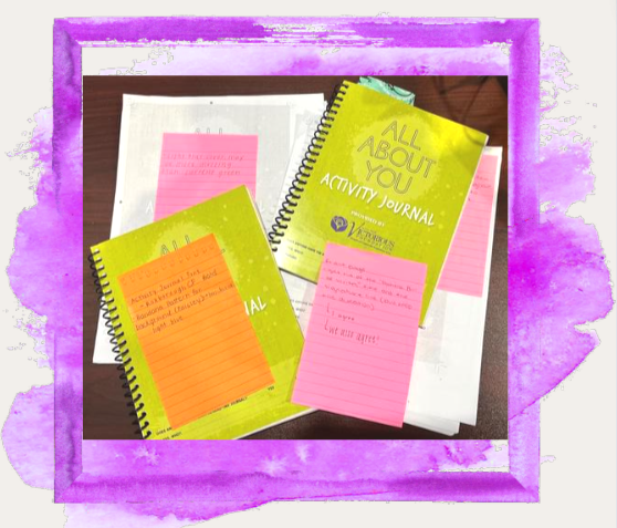 victoriousteens's tweet photo. The Leo Club at Haddonfield Memorial Highschool took on a big project reviewing and editing the ARVF All About You Activity Journal. We are excited to incoporate their edits into an updated version provided in the ARVF Teen Kits! To learn more, visit https://t.co/JQNMddZC2Y https://t.co/1QP8Dlscr1