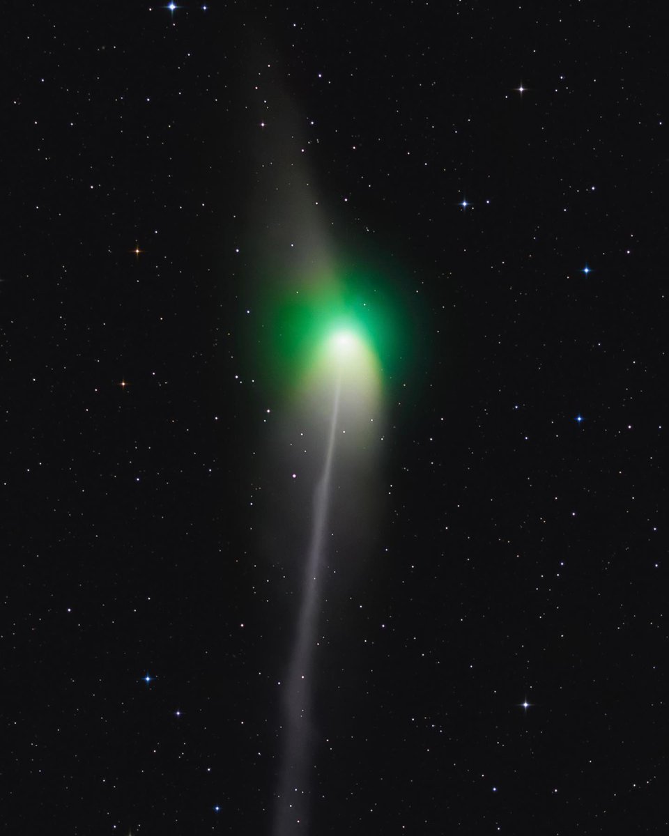 Discovered in March of 2022, this is the first time C/2022 E3 (ZTF), also known as The Green Comet, has crossed paths with Earth in over 50,000 years. cc: @AJamesMcCarthy, @astronycc