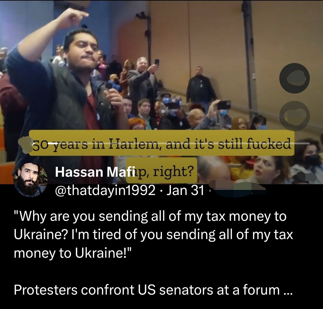 "Senator, why you send all my $ to Ukraine when people are dying in Harlem? People are homeless in the Bronx! 50 yrs in Harlem &amp; still F*'ed up! You are useless!"

@aquino4congress 

x.com/thatdayin1992/…