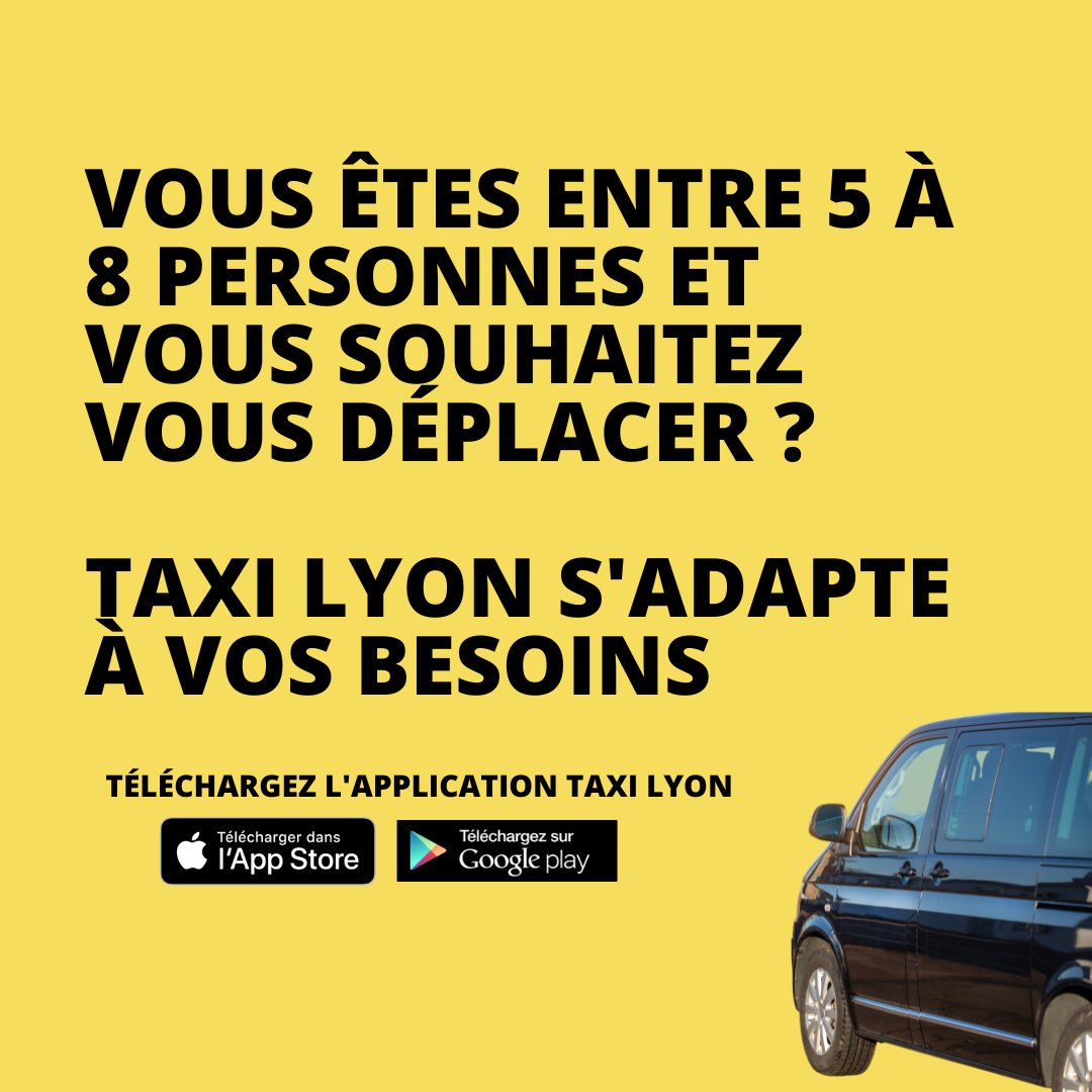 TaxiLyon's tweet image. Grâce à son service monospace, Taxi Lyon s'adapte à vos besoins en disposant de véhicules spacieux et confortables pour vous déplacer en famille, entre amis ou professionnellement ! 🚖Pensez à réserver votre course à l'avance sur l'application.

#taxilyon #onvousemmene #monospace
