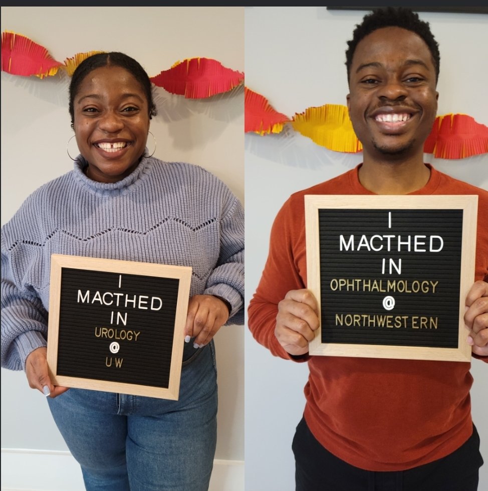 A crazy couple of weeks/months have led to this even crazier day. So glad to say I matched with my sis <a href="/gabriellenortey/">Gabrielle Nortey</a>!!! Huge thank you to all who supported and mentored us along the way 🙏🏿😭

#OphthoMatch2023 #UroMatch2023 #Ophthotwitter #uromatch <a href="/NmaEye/">NMAEye</a> <a href="/rabbven/">Rabb-Venable Excellence in Ophthalmology Program</a>