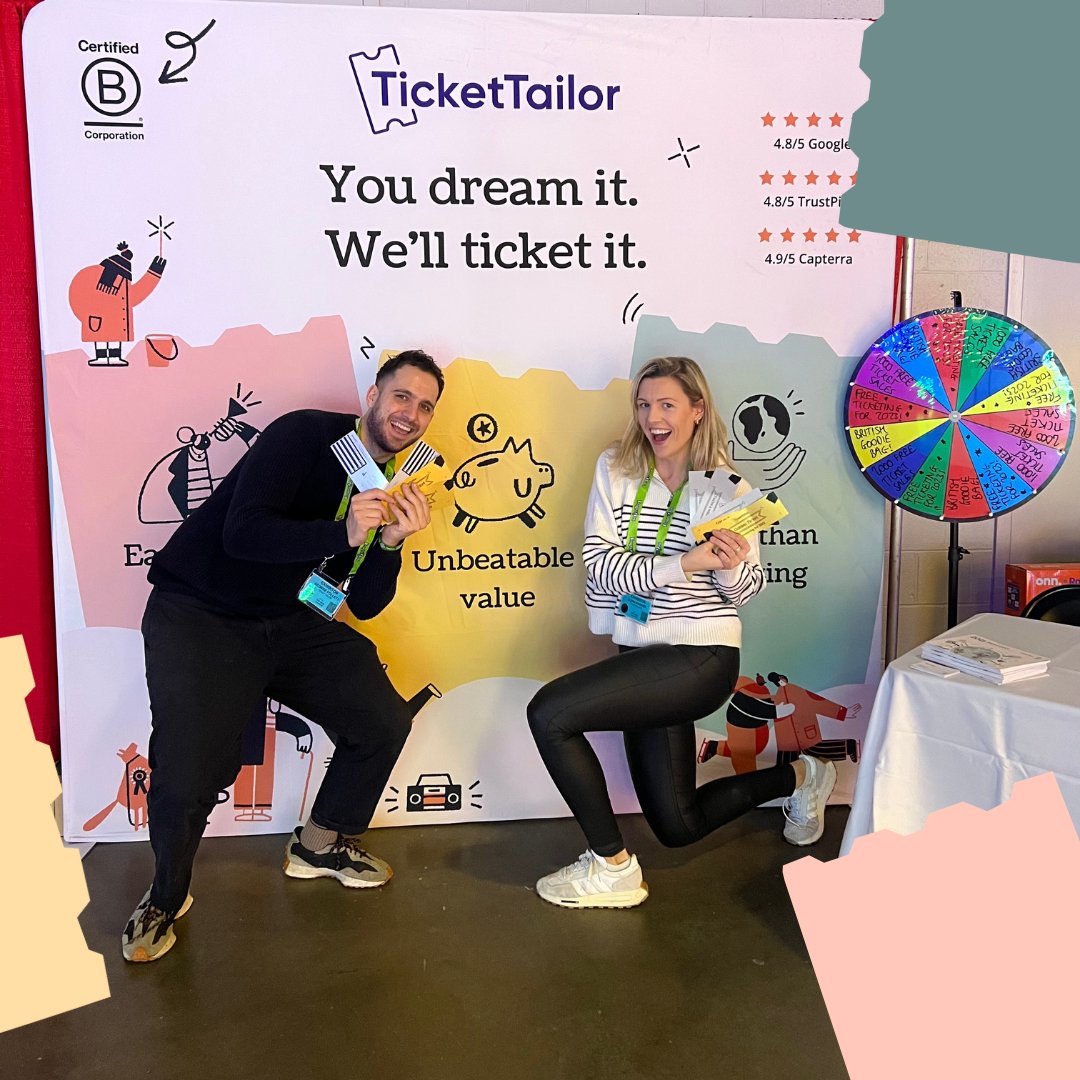 tickettailor's tweet photo. George and Olivia are all set up at TransWorlds Halloween &amp; Attractions show @HAAShow in St Louis, USA 🎃🎄🇺🇸

Visit our booth 4028 for your chance to spin the wheel and win FREE ticketing for a whole year!!! 😲 

#TicketTailor #HAAShow #EventProfs https://t.co/QgAGeojNMr