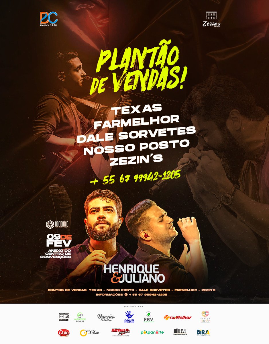 thiagor_corumba's tweet photo. 🔥 PLANTÃO DE VENDAS, COMPRE AGORA!🔥
🔛Vendas em Corumbá - Ladário - Bolívia
📍Texas - Dale Sorvetes - Farmelhor - Nosso Posto - Zezins
📲Informações via WhatsApp : + (67) 99942-1205
#henriqueejuliano #compreagora #corumba #Bolivia #ladario #show https://t.co/xt481TsvZO
