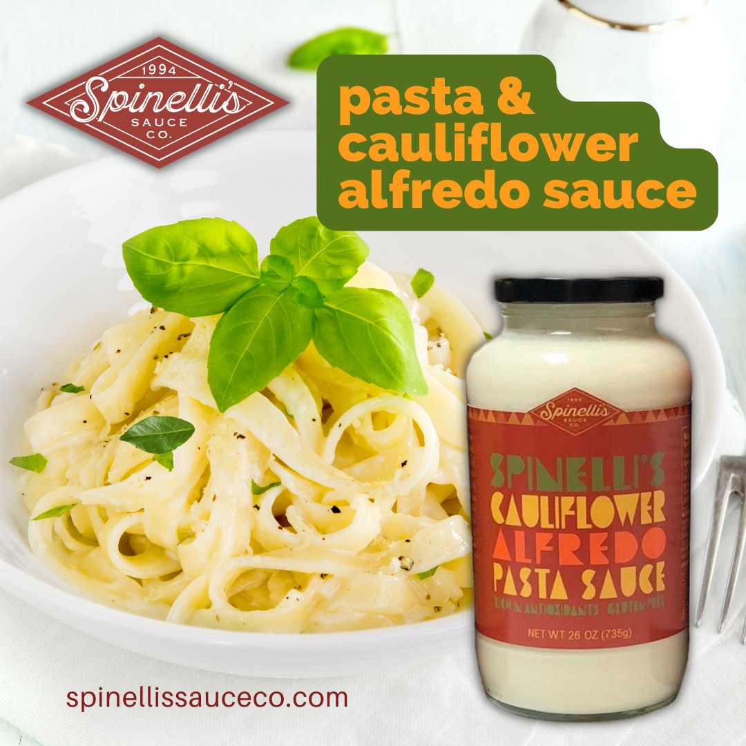 SpinellisSauce's tweet image. Spinelli&apos;s Cauliflower Alfredo Sauce, made with superfood cauliflower, is a healthier alternative to other Alfredo sauces. Dig in! 

spinellissauceco.com

#Spinellis #Salads #SaladDressing #PastaSauce #ItalianCuisine #YummySauce #PastaNight #FamilyFavorite #MealTime #Pizza