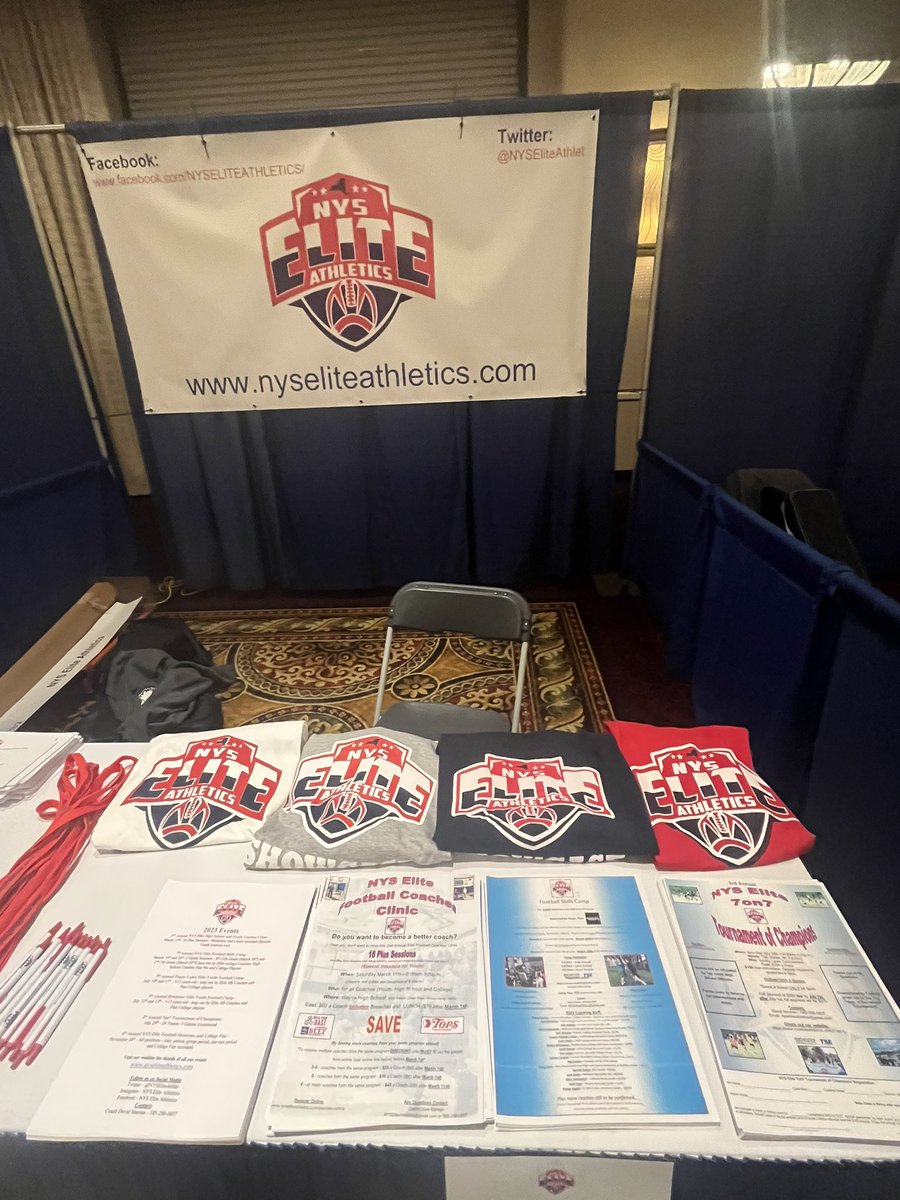 David Marean (@nyseliteathlet) on Twitter photo Excited to be at the Annual <a href="/nyshsfca/">NYS High School Football Coaches Association</a> Clinic. Great day to learn and talk 🏈 Stop by and say hello to win a FREE entry into our 🏈 Clinic. nyseliteathletics.com <a href="/section3footbal/">Section 3 Football</a> <a href="/SecVFootball/">Section V Football</a> <a href="/MrSection6/">Section 6 Football</a> <a href="/s2fballreport/">Section 2 Football Report</a> <a href="/VarsityMedia/">Varsity Media</a> <a href="/wny_football/">WNY Football</a> <a href="/PrimetimeBall_/">Primetime585⭕️</a> <a href="/NYMadeFootball/">NY MADE FOOTBALL</a> Excited to be at the Annual <a href="/nyshsfca/">NYS High School Football Coaches Association</a> Clinic. Great day to learn and talk 🏈 Stop by and say hello to win a FREE entry into our 🏈 Clinic. nyseliteathletics.com <a href="/section3footbal/">Section 3 Football</a> <a href="/SecVFootball/">Section V Football</a> <a href="/MrSection6/">Section 6 Football</a> <a href="/s2fballreport/">Section 2 Football Report</a> <a href="/VarsityMedia/">Varsity Media</a> <a href="/wny_football/">WNY Football</a> <a href="/PrimetimeBall_/">Primetime585⭕️</a> <a href="/NYMadeFootball/">NY MADE FOOTBALL</a>