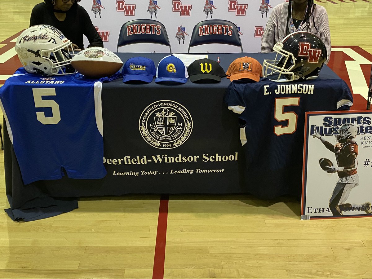 Congratulations to <a href="/ethanjohnson_5/">Ethan Johnson</a> on his signing to <a href="/MercerFootball/">Mercer Football</a> We know you’re going to kill it up there! 229💪🏾 <a href="/DWSKnights/">Deerfield-Windsor</a>