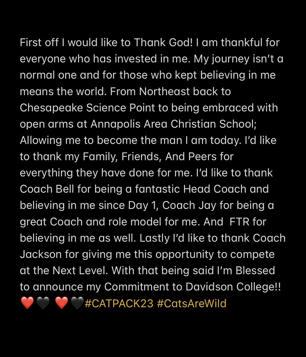 CariusEMcclain's tweet photo. 100% Committed #CATPACK23 #CatsAreWild https://t.co/05hs9NQcTA