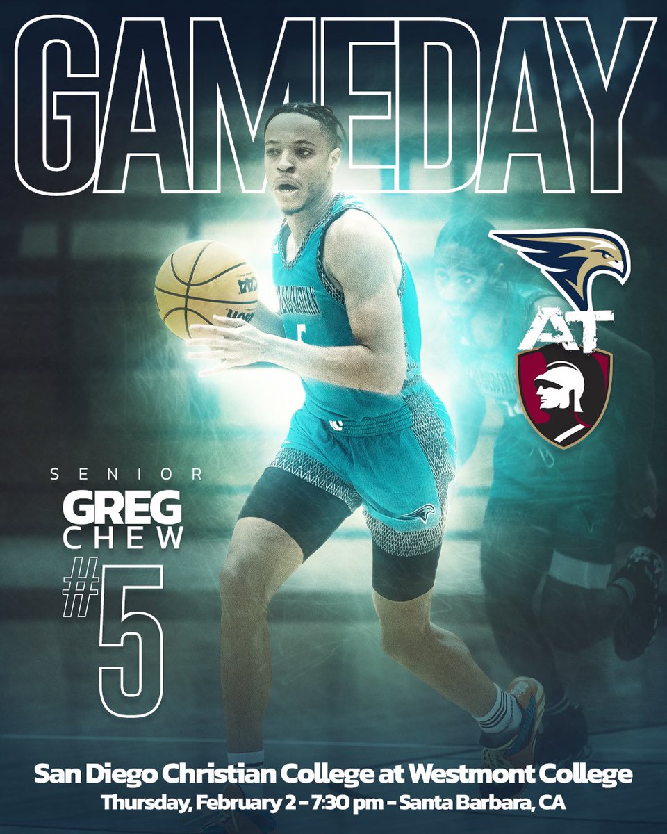 MBB GAMEDAY!!! - San Diego Christian takes on Westmont on the road in a GSAC battle. Tipoff is set for 7:30 pm in Santa Barbara immediately following the women's game. #talonsup