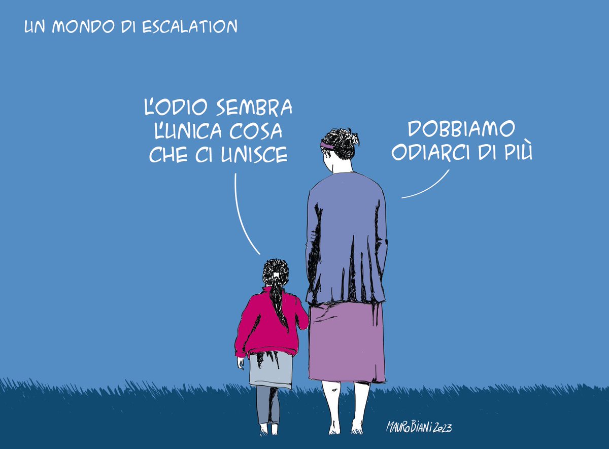 #Ucraina #Russia #Israele #Palestina #Congo #SudSudan #Yemen #Siria etc. etc. etc.
L'odio.
Oggi su <a href="/repubblica/">Repubblica</a>