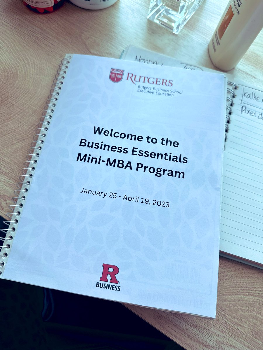 thealexsuazo's tweet image. when you start a virtual #minimba and you want a cute notebook so you make your own notebook cover for the 12 week program - am I the lamest?