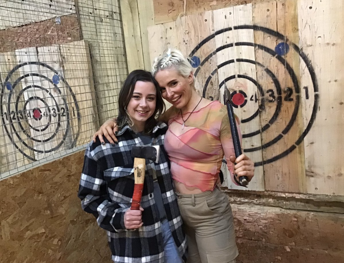 timber_jacks's tweet image. Book axe throwing so you have something to look forward to😉 #GetBooking #ActivityIdea #AxeThrowing #TimberJacks #Axes