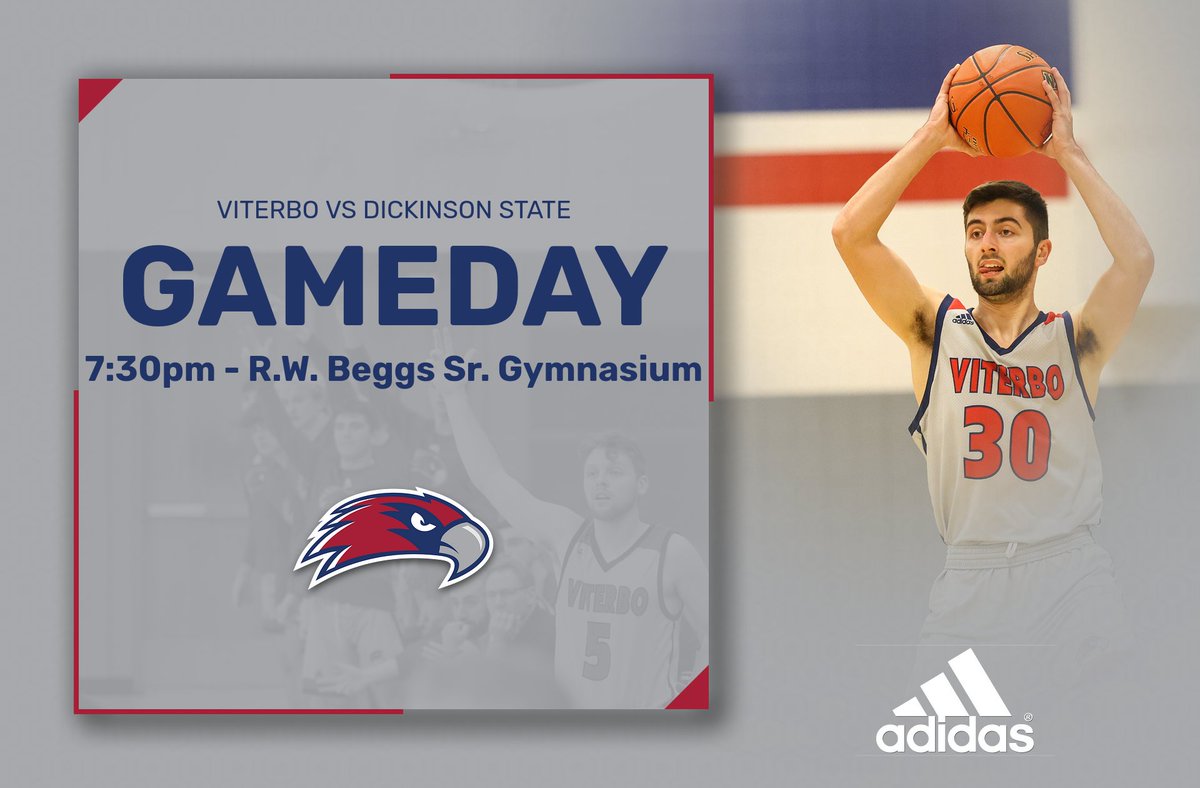 ViterboBball's tweet photo. 🏀Weekend homestand at the VAC🏀

🆚Dickinson State Blue Hawks
⏰7:30pm
📍La Crosse, WI - R.W. Beggs Sr. Gymnasium
📺https://t.co/ZPQlunofZz

#Letitfly https://t.co/34CEO9e3bW
