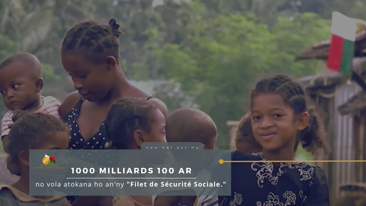 𝗙𝗶𝗹𝗲𝘁 𝗱𝗲 𝘀é𝗰𝘂𝗿𝗶𝘁é 𝘀𝗼𝗰𝗶𝗮𝗹𝗲 : 250 millions de dollars de prévu par l'État Malagasy et approuvé par le Conseil d'Administration de la Banque Mondiale.
#MEF_Madagasikara
#MEF_Madagascar