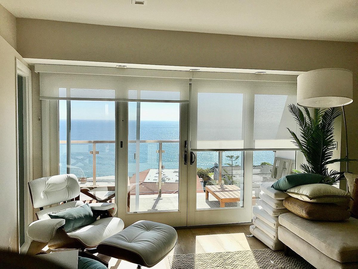 GalaxyDraperies's tweet image. When you have this view, maintaining it is high priority. Salty ocean air means choosing materials that can withstand it &amp;amp; your home needs some UV protection.

Designer Matt helped our client choose the perfect solution for her beachfront #Malibu condo - motorized #SolarShades!