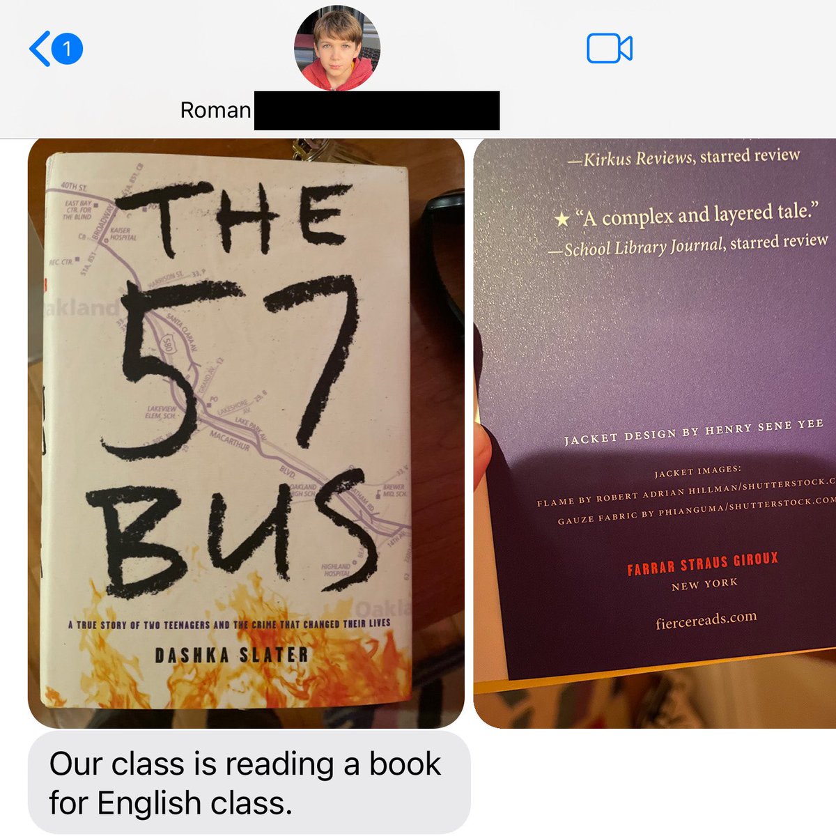 hsyee's tweet photo. My friendβs son was so excited to find out that I designed the cover to his next book that he texted me. Love that he reads the credits. I canβt believe the connective thrill it gives me. I hope that helps him invest more into the book.
#The57Bus by #DashkaSlater @DashkaSlater https://t.co/mTxSlI6PGB