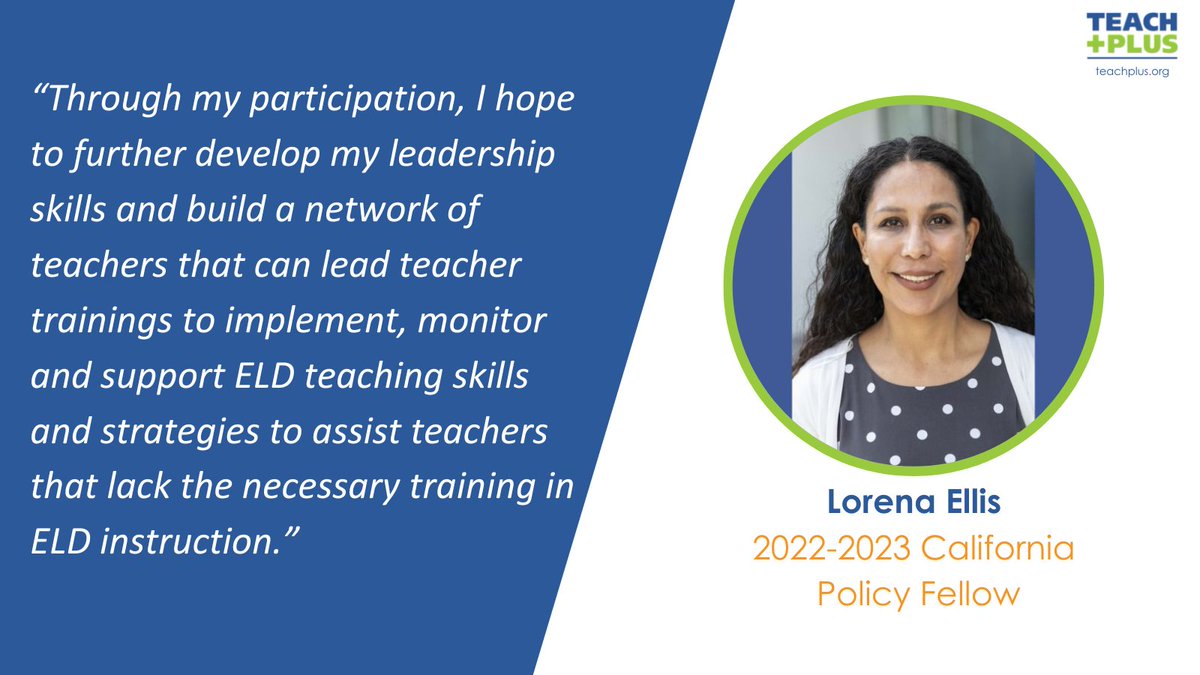 TeachPlusCA's tweet image. Meet our Teach Plus Teacher Leader: Lorena Ellis 
#TeachPlus #TeacherLeader