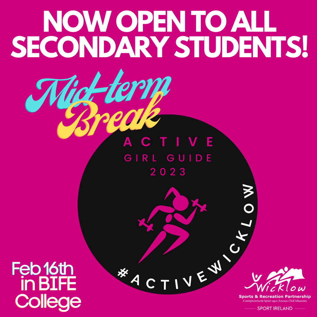 active_wicklow's tweet photo. Our Active Girl Guide event is now open to all secondary school students! Find out more here: https://t.co/HiAXrasicx
#ActiveWicklow #ActiveGirlGuide @sportireland #Sport #Clubs #Wicklow #Bray https://t.co/63LG5EaUzp