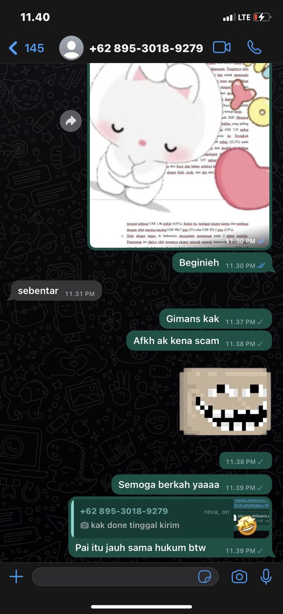 yeaoow's tweet photo. ☠️ HELP RT ! 
Tiati scam +6289530189279, hehe males susun kalimat, intinya saya joki terus dia kabur bawa dp 10k gue, semoga berkah yea. Nomornya udh ilang btw  #zonauang #zonaba #jokitugas https://t.co/SDrK6QGu1f