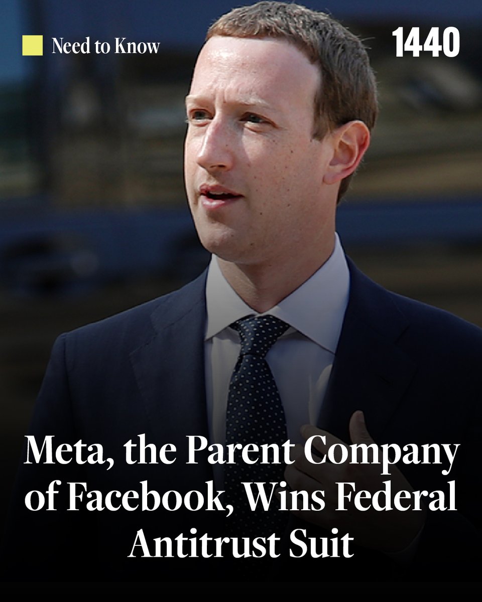 1440_Daily's tweet photo. According to Bloomberg, Meta has won its ruling against the FTC to move forward with its purchase of VR startup Within.
#FTC #FTCRuling #Meta #Metaverse #Join1440 https://t.co/ZrhbDBpbMS