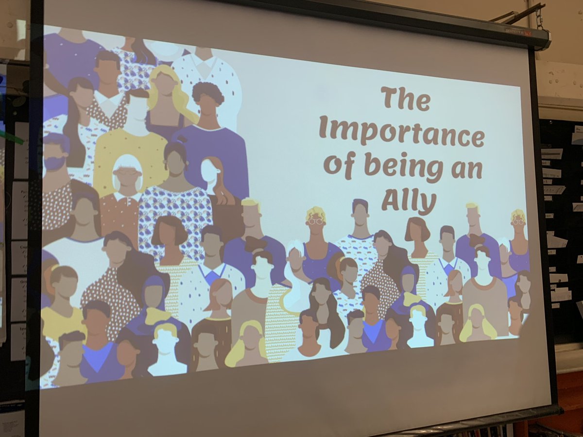 MyahBirrell's tweet photo. Today’s language lesson focused on a read aloud of #IntersectionAllies, educating the grade 4/5’s about racial segregation in the past and ways that racism continues to be prevalent today. We looked at how WE can be a good ally and show up for those in our community! @Ms_Paradis https://t.co/qzHWZK4MCN