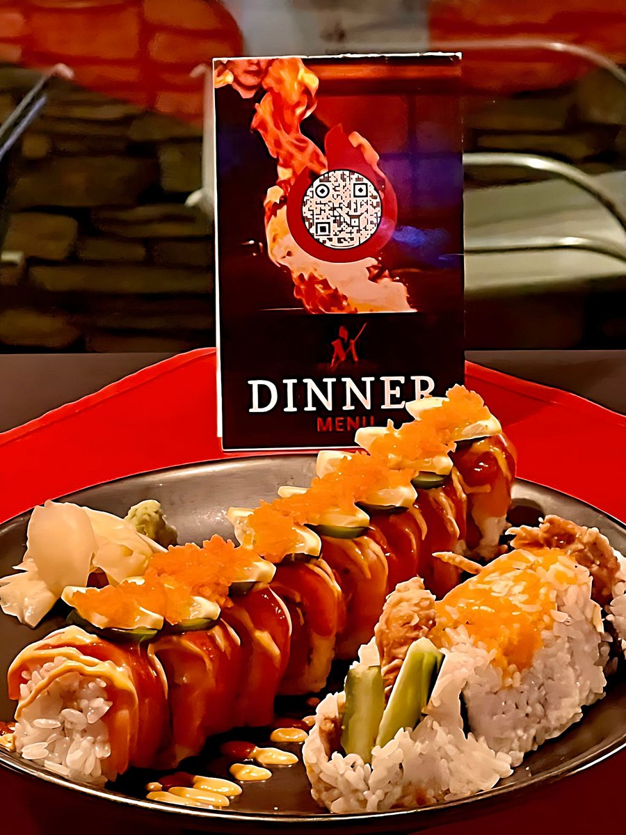 Come on in and enjoy the fabulous sushi from our chef in the Fire-room. See you tonight!