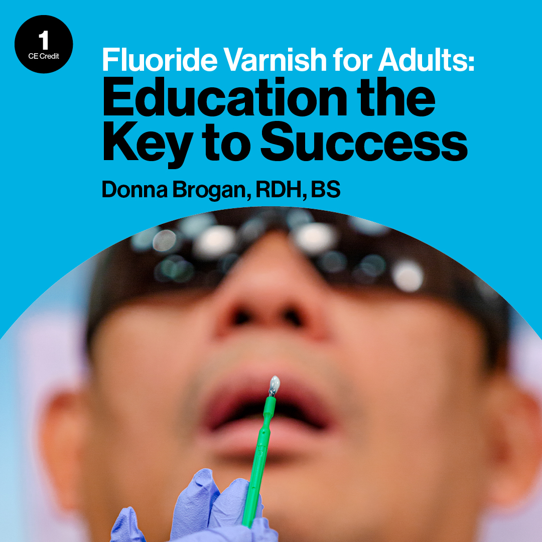 hu_friedy's tweet photo. Are you currently recommending fluoride varnish treatments for your adult patients? Join our latest webinar with Donna Brogan, RDH, BS to learn the steps you can take to increase acceptance of this effective preventive treatment. https://t.co/kBZL8VDwqV https://t.co/zVQPU2TnbK