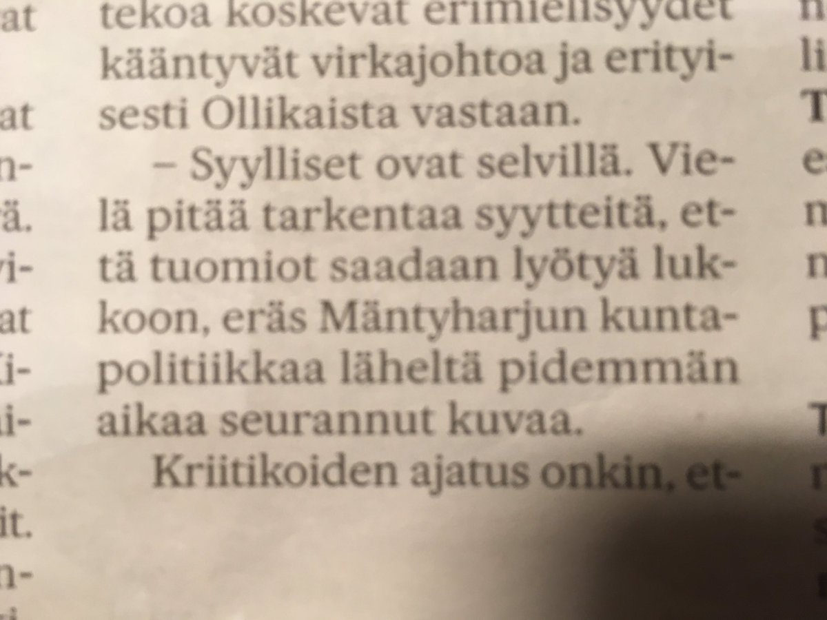 Jälleen yhdessä #Eteläsavo’n kunnassa epäluottamusta kunnanjohtajaa kohtaan. Oheinen teksti 2.2. <a href="/pitajanuutiset/">Pitäjänuutiset</a>:ssa. En ihmettele maakunnan taantumista, jos tällaisella otteella ja epäkypsällä vallankäytöllä hoidetaan yhteisiä asioita. #Mäntyharju #kyläpolitiikka