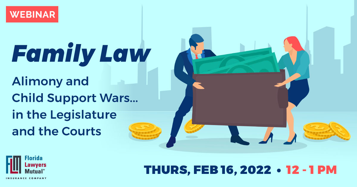 FLMIC's tweet photo. Join us for not one, but TWO #FREECLEs next week on February 16 and 17. We will be presenting " Family Law - Alimony and Child Support Wars... in the Legislature and the Courts" and "The Heart/Lung Debate and PTSD in Workers' Compensation - 2023 Update". https://t.co/dp9kpW5qMm
