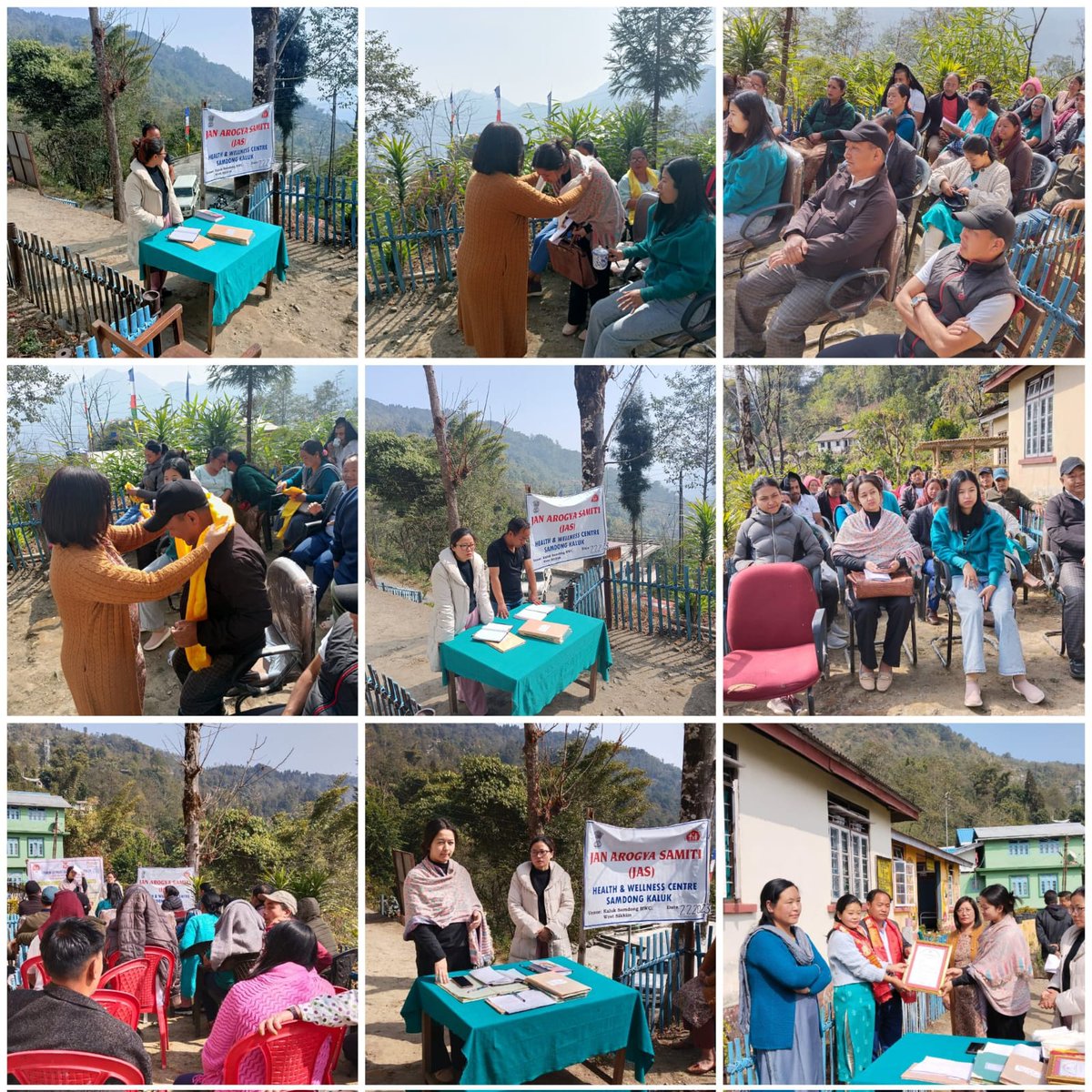 Community Health Officer from Samdong Kaluk HWC, #Sikkim organises Jan Arogya Samati (JAS) monthly review meeting and welcomes new JAS members to the samiti to develop effective health plans for the community.
<a href="/SikkimAb/">AB- HWC Sikkim</a> <a href="/vishalchauhan_1/">Vishal Chauhan</a> <a href="/harshmangla/">Harsh Mangla IAS</a> <a href="/Jhpiego/">Jhpiego</a> @AyushmanHWCs