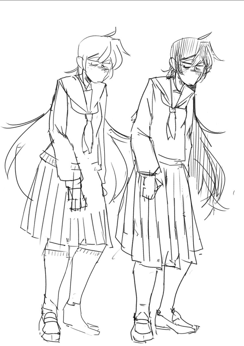 ラフ描き直してみたりとか
なんとなく線引いてみたりとか 