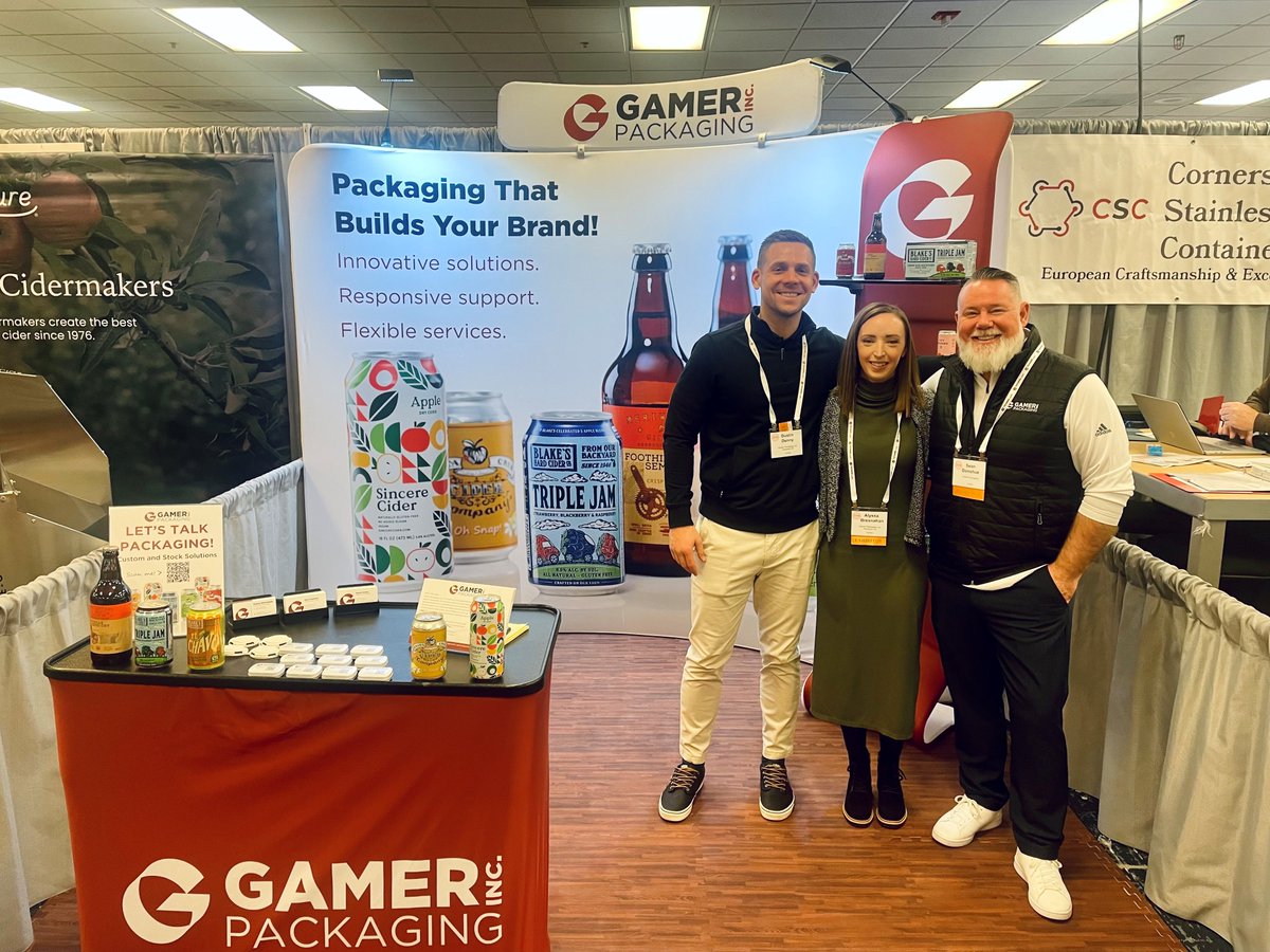 GamerPackaging's tweet image. If you&apos;re at CiderCon this week, make sure to stop by booth #313 and check out our range of packaging solutions! #CiderCon2023 #CiderPackaging #BeveragePackaging