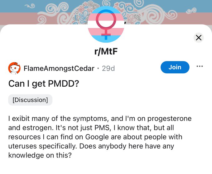 Men convincing each other that not only do they have periods &amp; pms, but they have PMDD 🙄 https://t.c<a href="/tag/goodnighttwitterworld"class="tags"><span>#goodnighttwitterworld</span></a><a href="/tag/huluandchill"class="tags"><span>#huluandchill</span></a><a href="/tag/tmuhome"class="tags"><span>#tmuhome</span></a>