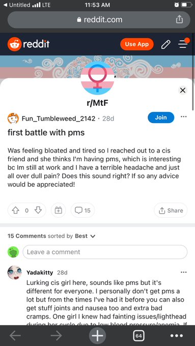 Men convincing each other that they are Real Women &trade;️ with PMS 🙄 https://t.co/RNbLgnjWIk<a href="/tag/ewww"class="tags"><span>#ewww</span></a><a href="/tag/incels"class="tags"><span>#incels</span></a><a href="/tag/transwomenareconmen"class="tags"><span>#transwomenareconmen</span></a><a href="/tag/transwome"class="tags"><span>#transwome</span></a>
