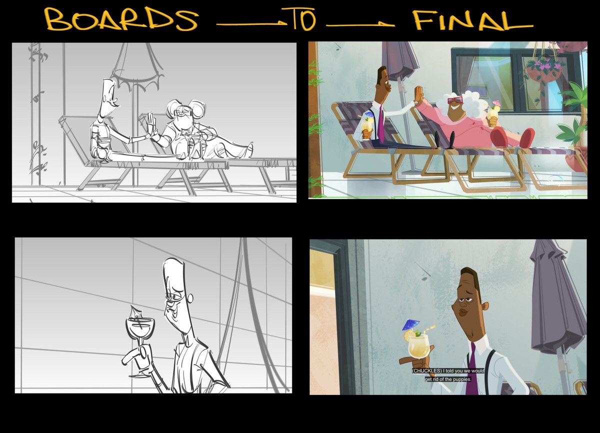 Puff Daddy was one of my favorite episodes to work on, so here are some boards to final images. Enjoy ❤️✨

.
.

#storyboards #ProudFamily #ProudFamilyLouderAndProuder #ArtistOnTwitter #storyboardartist