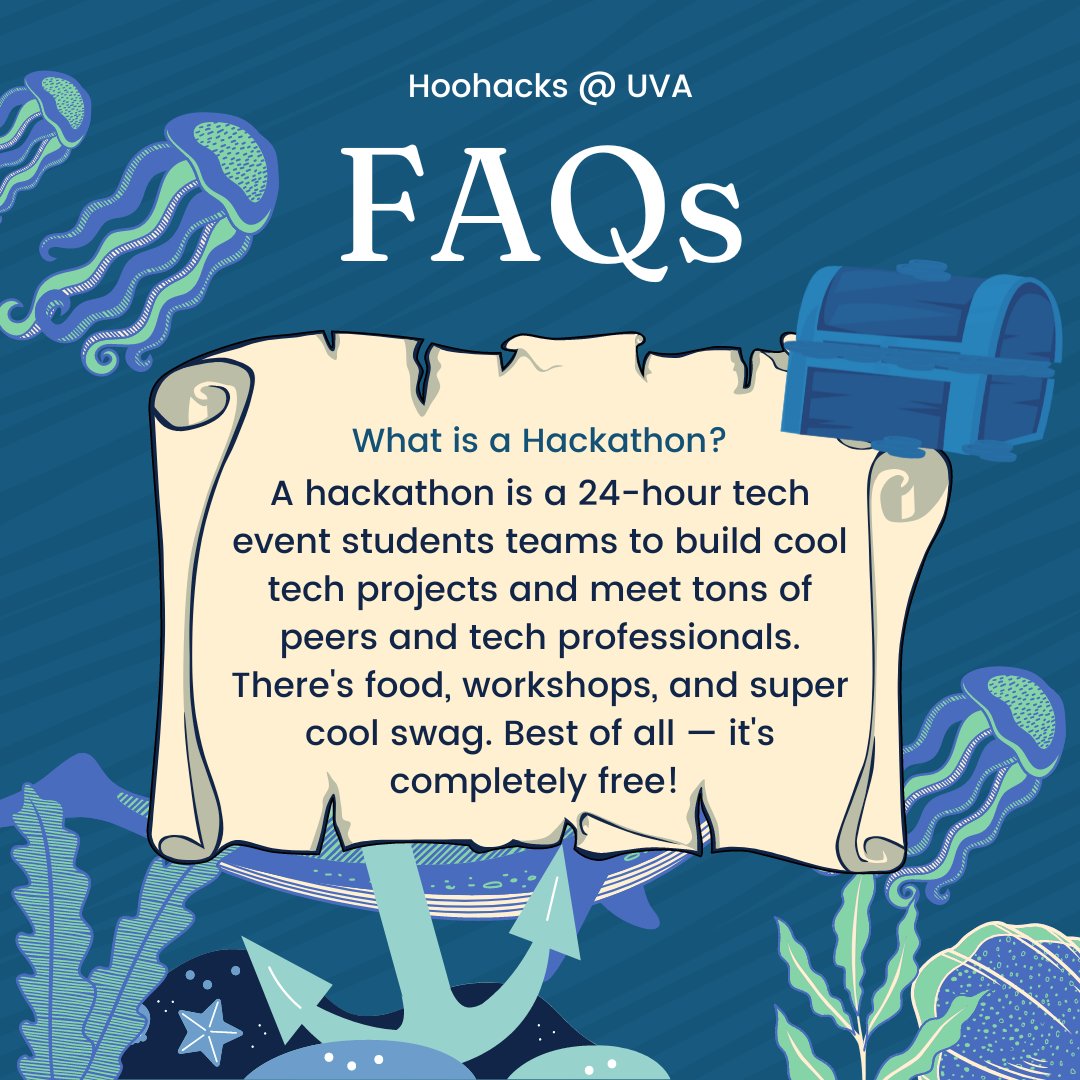 hoohacks's tweet photo. Ahoy mateys! Check out some of our most commonly asked questions below. Any more? Email us at team@hoohacks.io! https://t.co/Ruwi0U984m