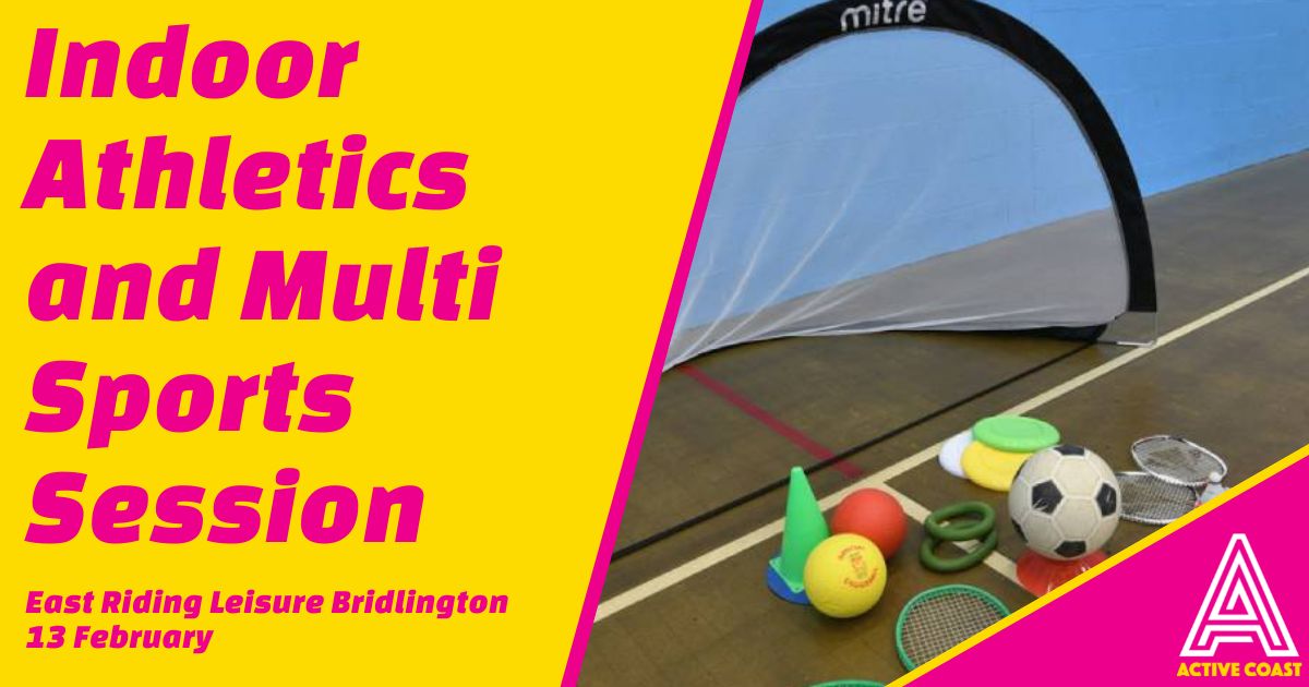 Join the Active Coast Team to learn & develop a new skill set at a FREE Indoor Athletics & Multi Sports session in the Sports Hall at East Riding Leisure Bridlington. ⚽ 📅 Monday 13 February ⏰ Two sessions: 10-12pm & 1-3pm Age: 6+ Book your space here orlo.uk/Active_Coast_n…