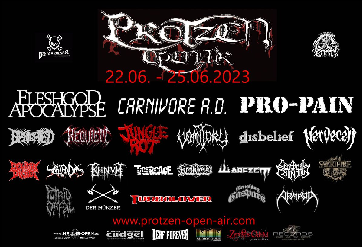 Looks like we'll see you all at Protzen Open Air 2023! 

Are you ready?💪