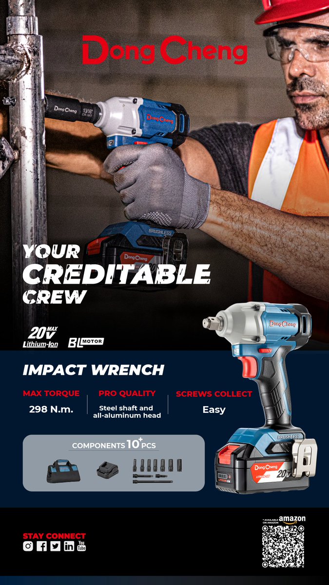 DongCheng_EU's tweet photo. Get your solid companion - DongCheng 20V MAX Cordless Impact Wrench at ๐ https://t.co/4cDL8pwD8F
#impactwrench #dongchengtools #20vmax #lithiumbattery https://t.co/9VRnPmoGsA